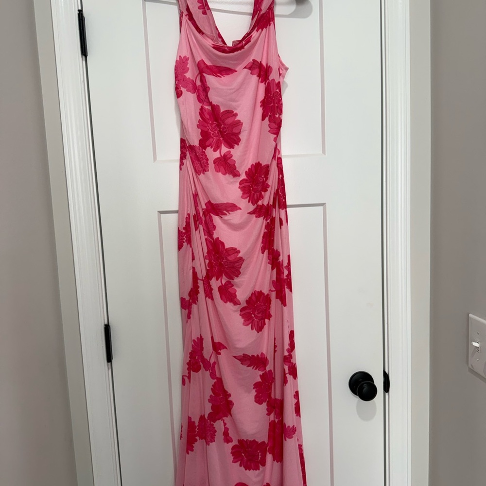 Floral Pink Maxi Dress
